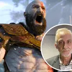 Rafael Azcárraga junto al Kratos de &quot;God of War: Ragnarok&quot; al que da voz