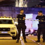 Agentes de policía en el lugar del ataque en Bruselas