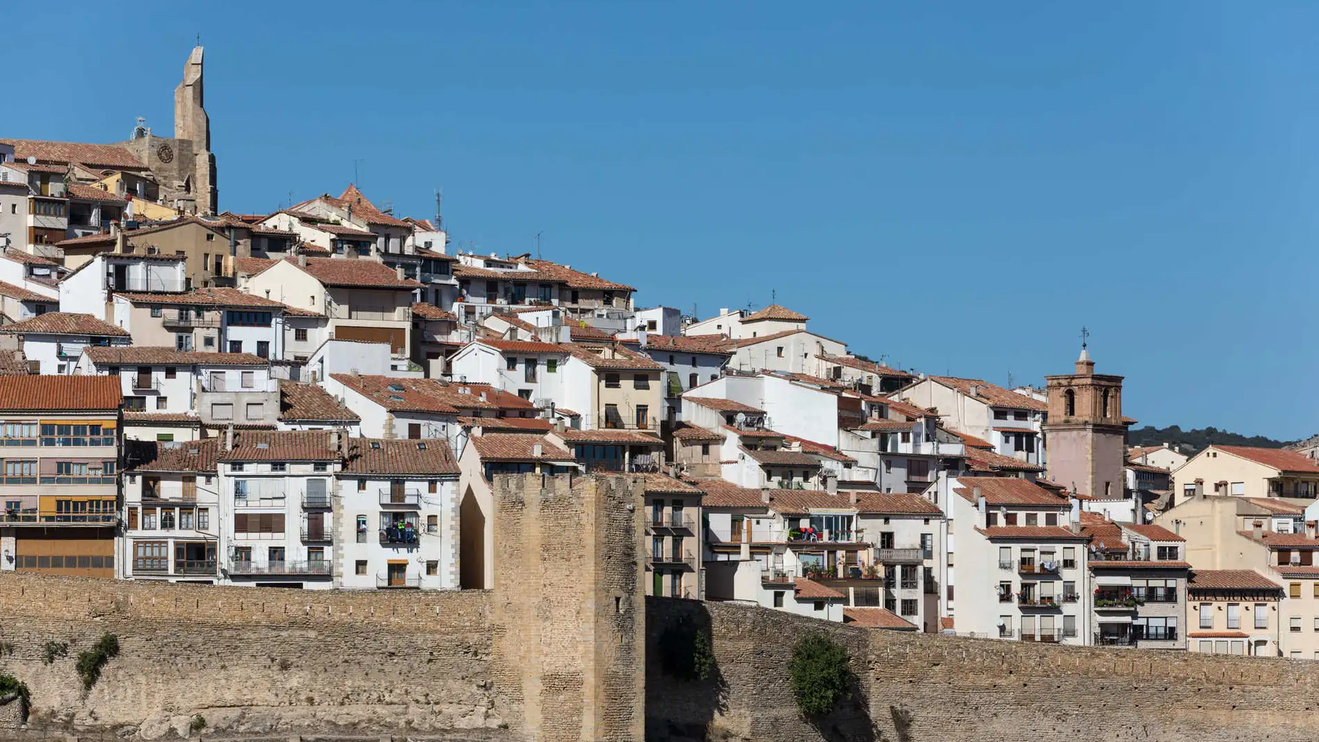 Imagen de las murallas de Morella (Castellón)