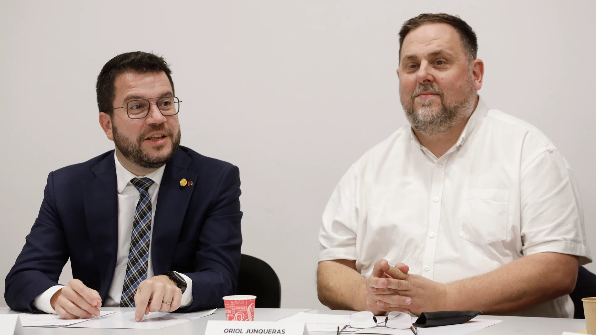 La nueva dirección de ERC, encabezada por Pere Aragonès y Oriol Junqueras