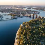 El río Dniéper a su paso cerca de Kiev