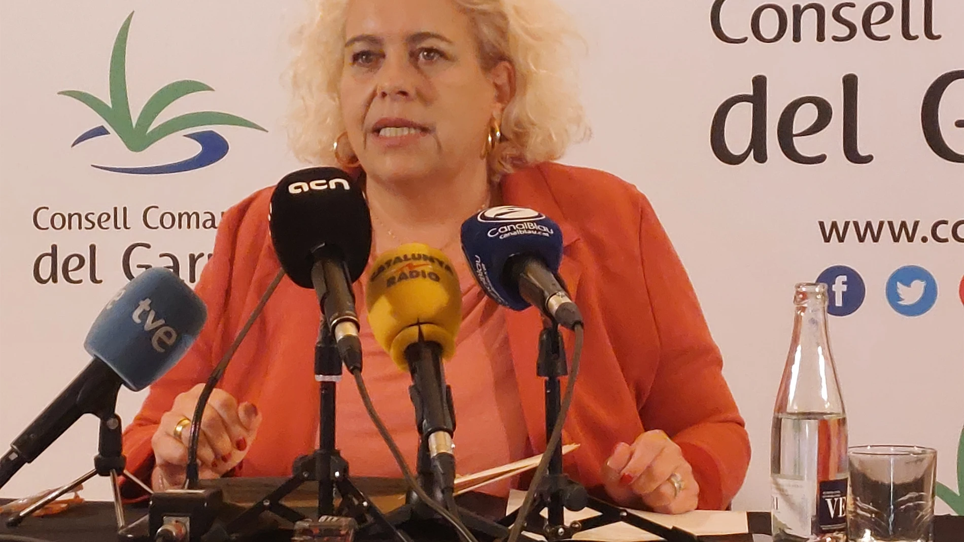 La presidenta del Consell Comarcal del Garraf (Barcelona), Mònica Gallardo,en rueda de prensa este viernesCONSELL COMARCAL DEL GARRAF