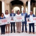 Entrega de la recaudación de la 42 Carrera 'Ciudad de Málaga' a a las asociaciones Ammla, Altamar y NAIM