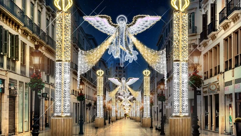 Iluminación navideña en la calle Larios de Málaga