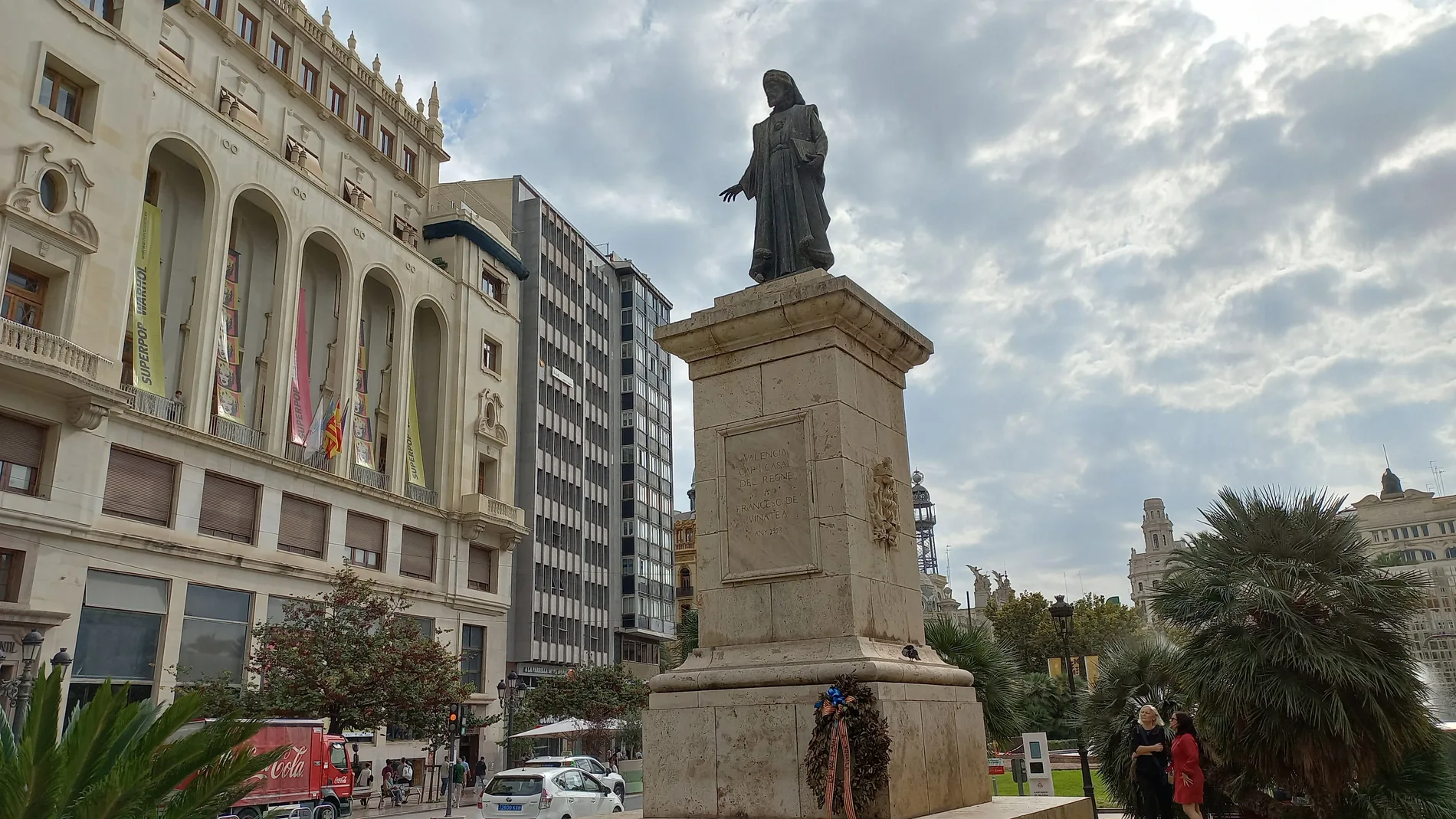 El proyecto de la futura plaza del Ayuntamiento de Valencia no contempla esta estatua
