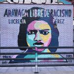 Mural que existía en recuerdo de Lucrecia Pérez en Madrid