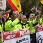 Manifestación de transportistas en Madrid