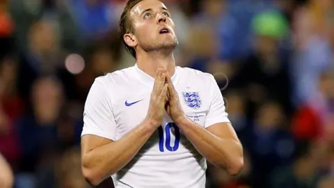Harry Kane en uno de sus últimos compromisos con la selección inglesa