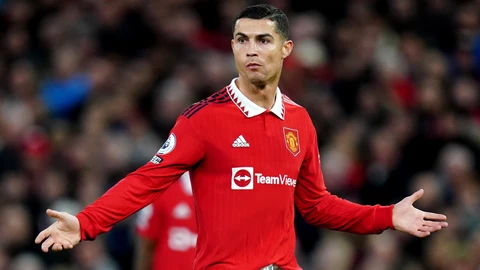 Cristiano Ronaldo en uno de sus últimos partidos con el Manchester United