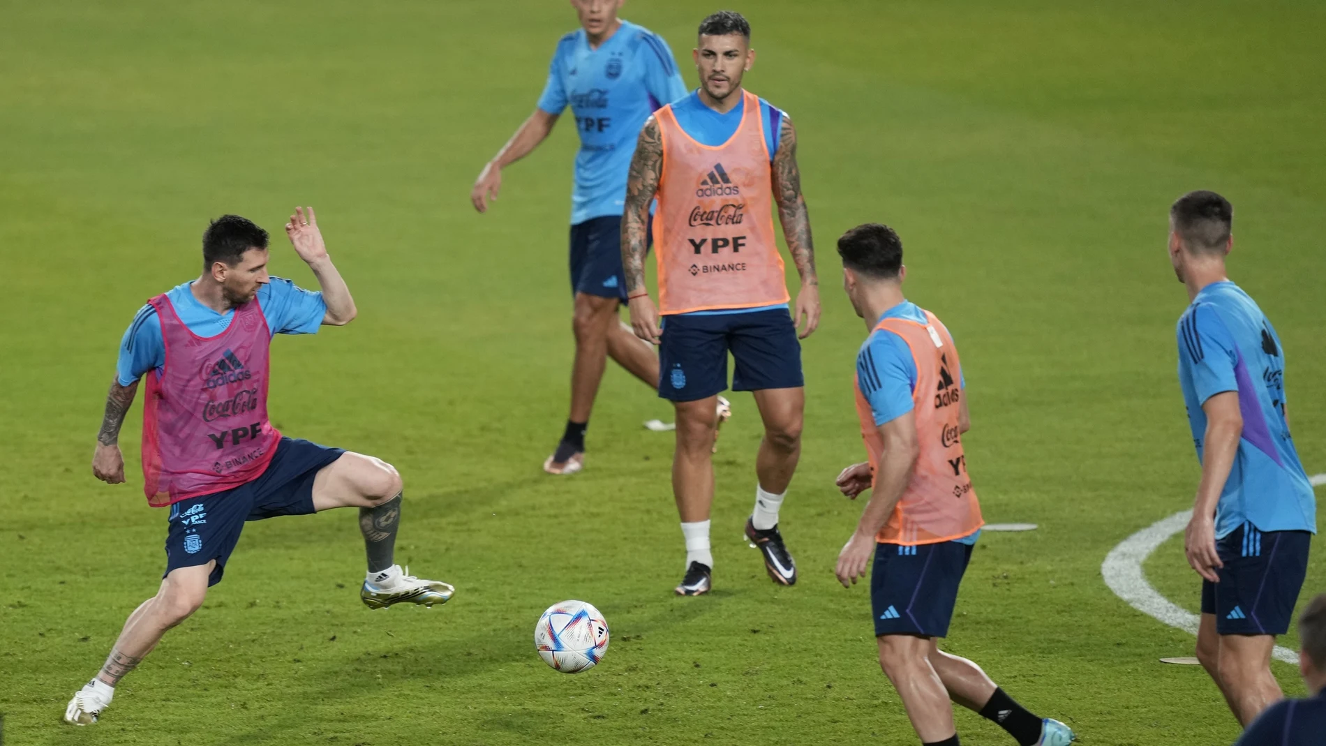 El último entrenamiento de la selección argentina