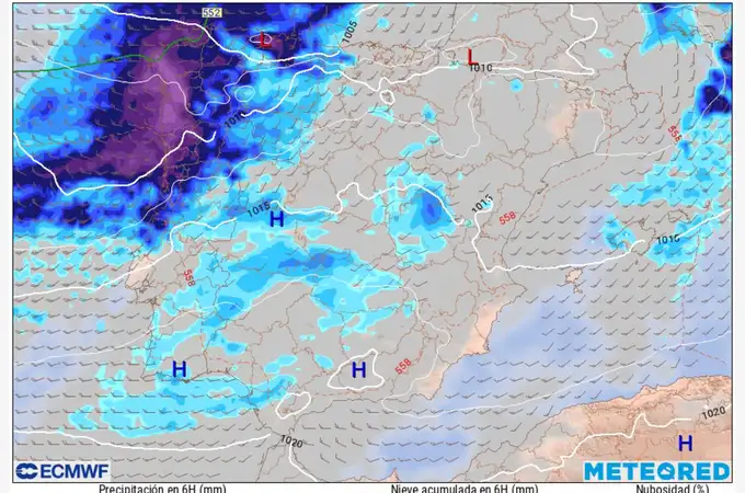 Alerta por un importante temporal atlántico que llega a España: una lengua de frío, nieve y lluvias abundantes