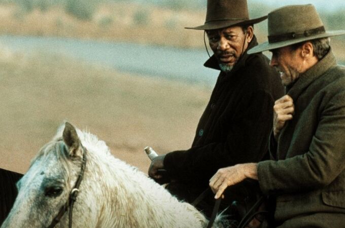 Morgan Freeman y Clint Eastwood, en una secuencia de "Sin perdón".