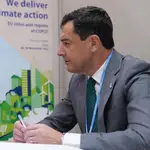 El presidente de la Junta de Andalucía, Juanma Moreno, en la 27ª Conferencia de las Naciones Unidas sobre el Cambio Climático (Cumbre del Clima COP27). TWITTER JUANMA MORENO