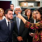 El presidente de la Generalitat, Pere Aragonès y el conseller de Salud, Manel Balcells, esta semana pasada en una visita oficial al Instituto de Bioingenieria