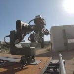 El sistema robótico de Smart Shooter que se controla a distancia.