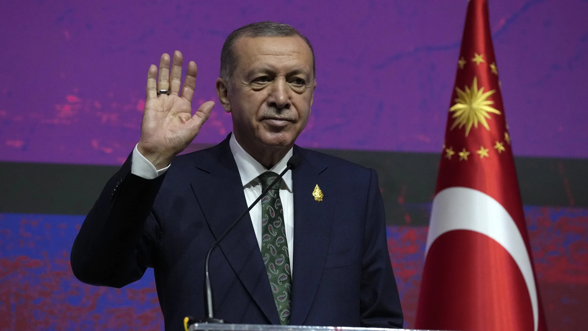 Recep Tayyip Erdogan, durante la Cumbre de Bali de la semana pasada