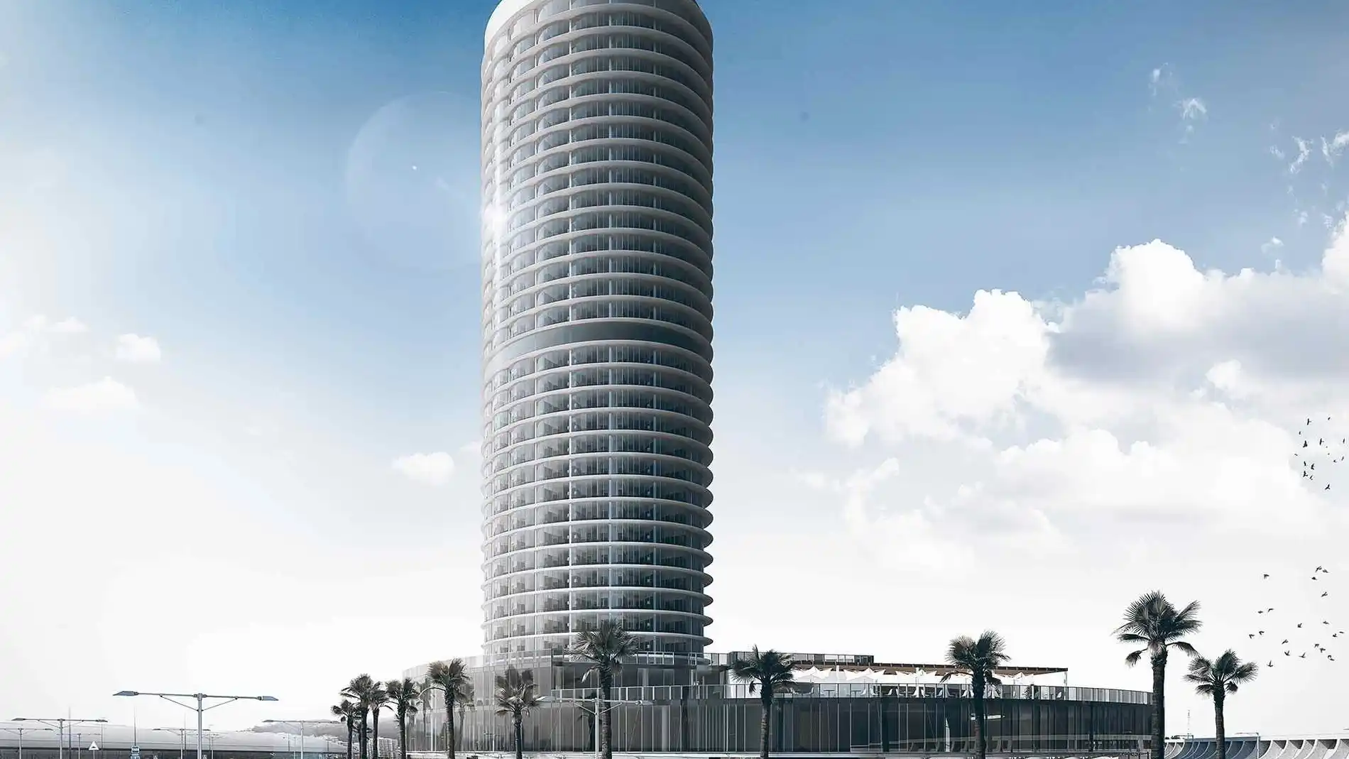Futura torre que se ubicará en el puerto de Málaga