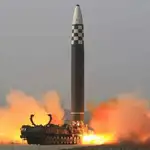 Imagen del misil lanzado por Corea del Sur