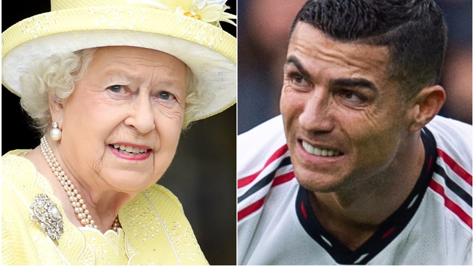 La Reina Isabel II y Cristiano Ronaldo en un montaje