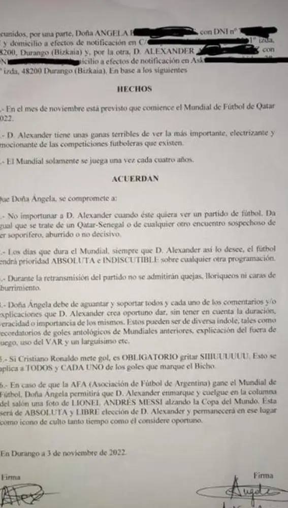 El acuerdo legal publicado en redes