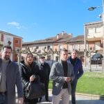 El secretario general del PSOECyL, Luis Tudanca, asiste a la Escuela de Política Municipal de Palencia; junto a la secretaria del PSOE de Palencia, Miriam Andrés; el alcalde de Soria, Carlos Martínez, y el portavoz socialista en el Ayuntamiento de Villada , Rubén Fernández
