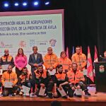 Agrupaciones de voluntarios de Protección Civil en la concentración anual en Ávila