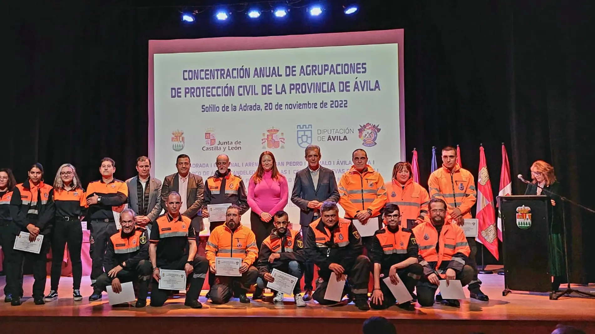 Agrupaciones de voluntarios de Protección Civil en la concentración anual en Ávila