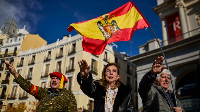 Participantes ayer en la concentración de Movimiento Católico Español en Madrid