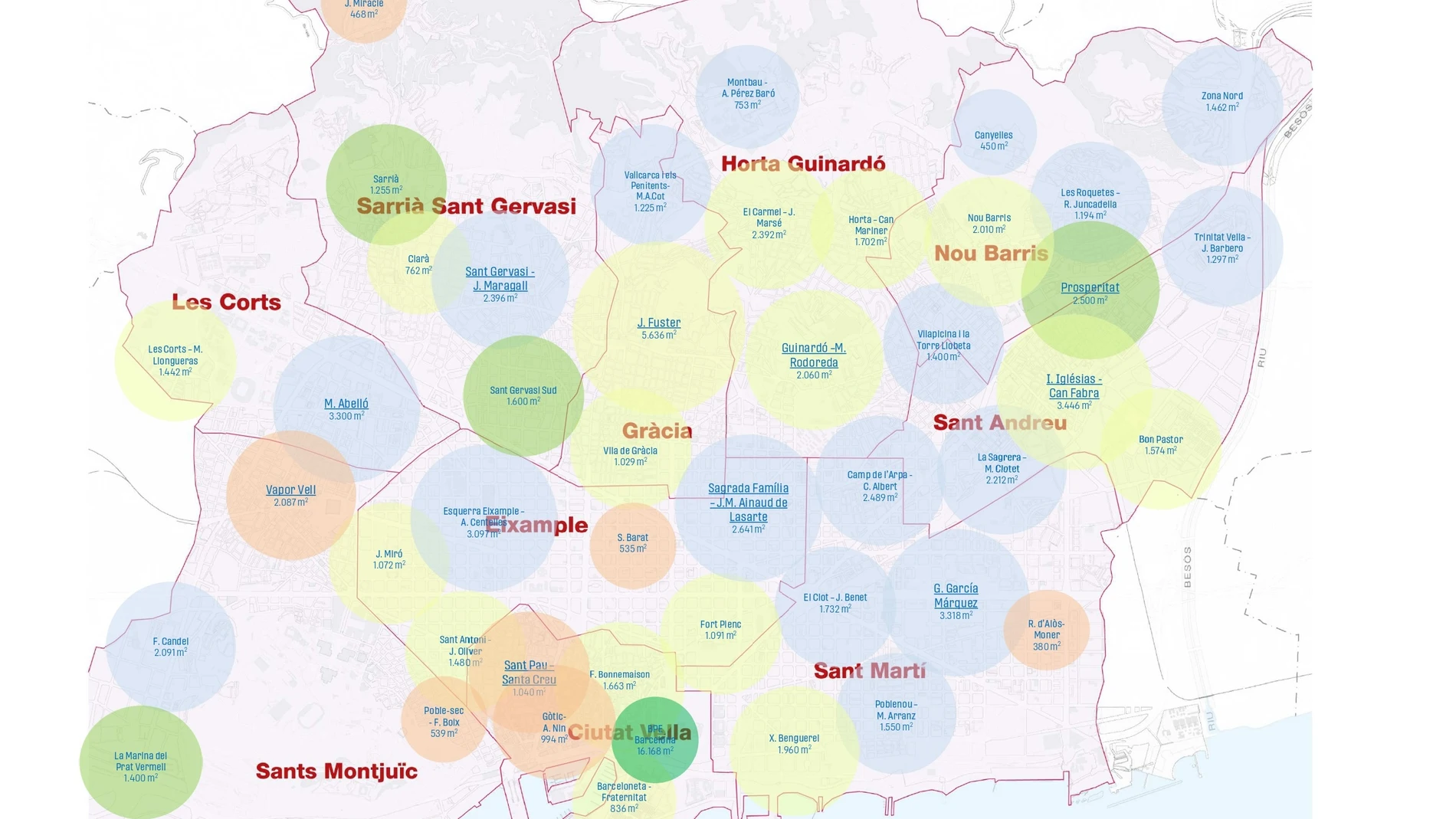 Mapa de bibliotecas de Barcelona.AJUNTAMENT DE BARCELONA21/11/2022