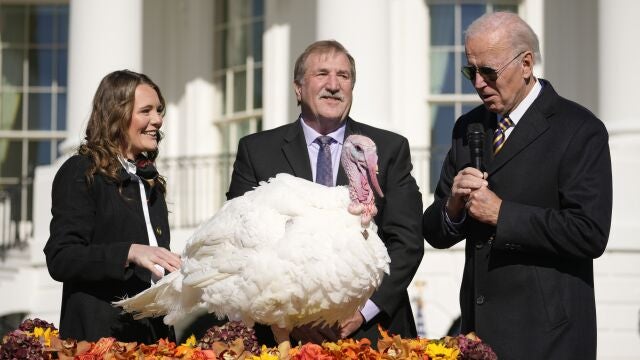 Los pavos afortunados fueron “Chocolate” y “Chip”, originarios del estado de Carolina del Norte