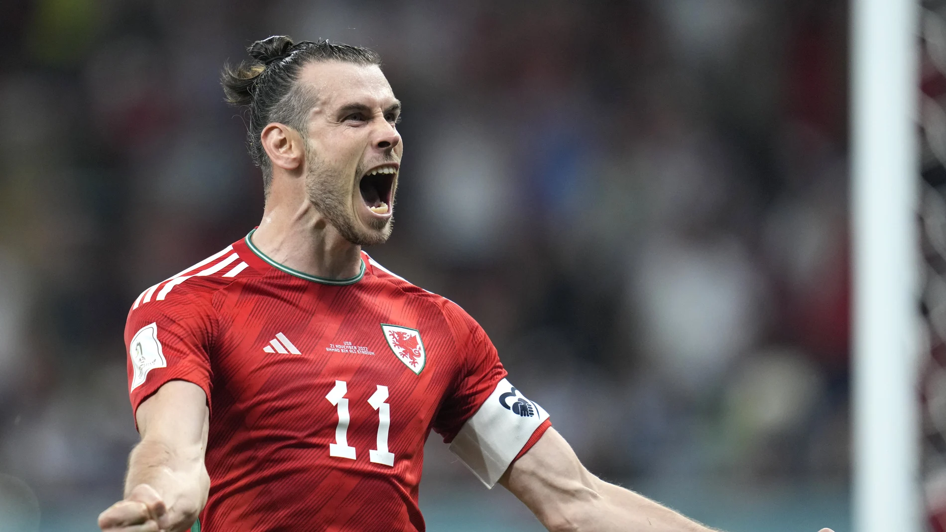 Gareth Bale celebra el gol que le daba el empate a Gales ante Estados Unidos
