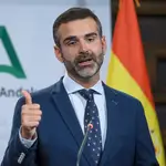 El portavoz del Ejecutivo, Ramón Fernández-Pacheco, en la rueda de prensa posterior a la reunión del Consejo de Gobierno