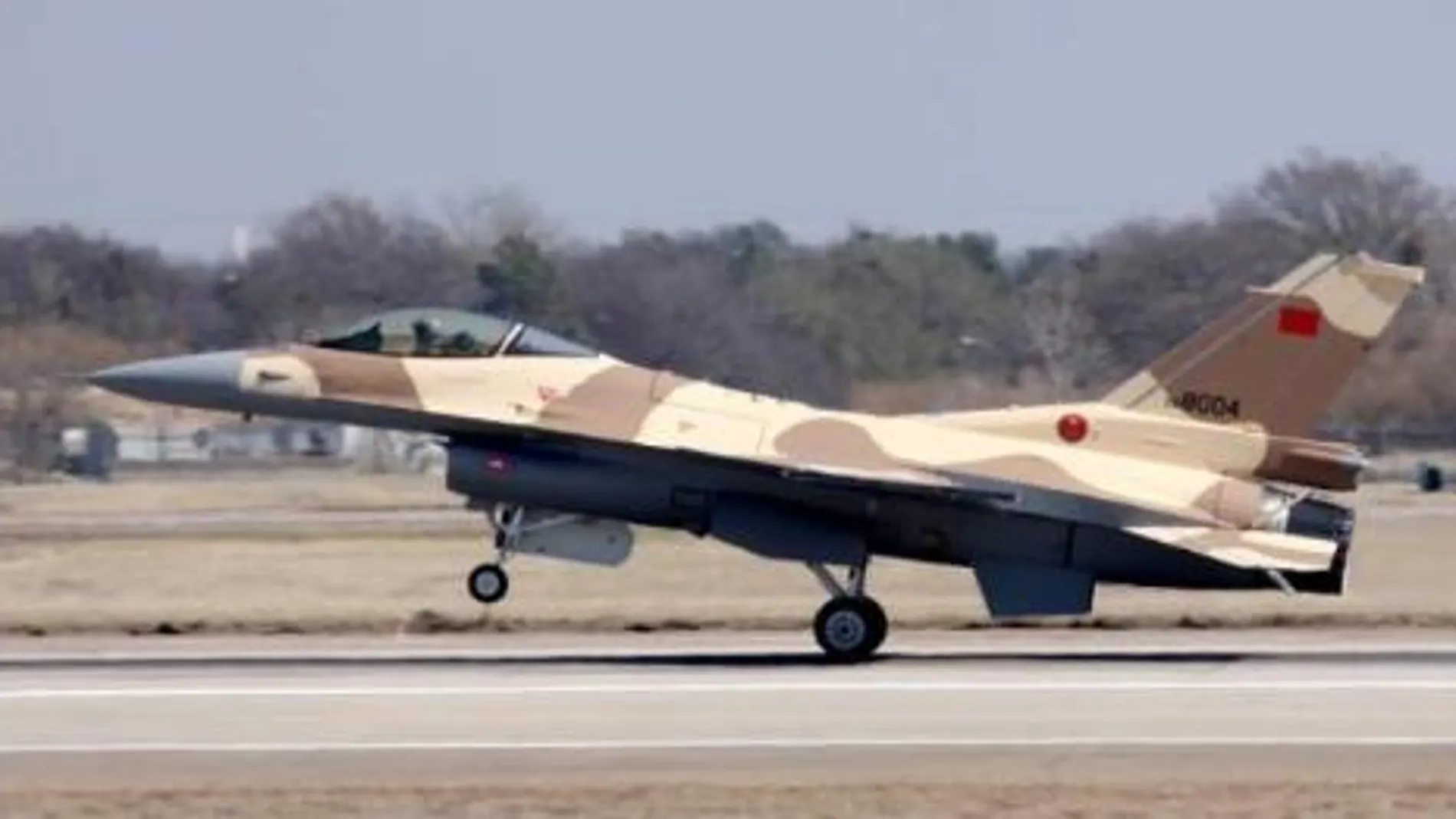 Un F16 de la aviación militar marroquí