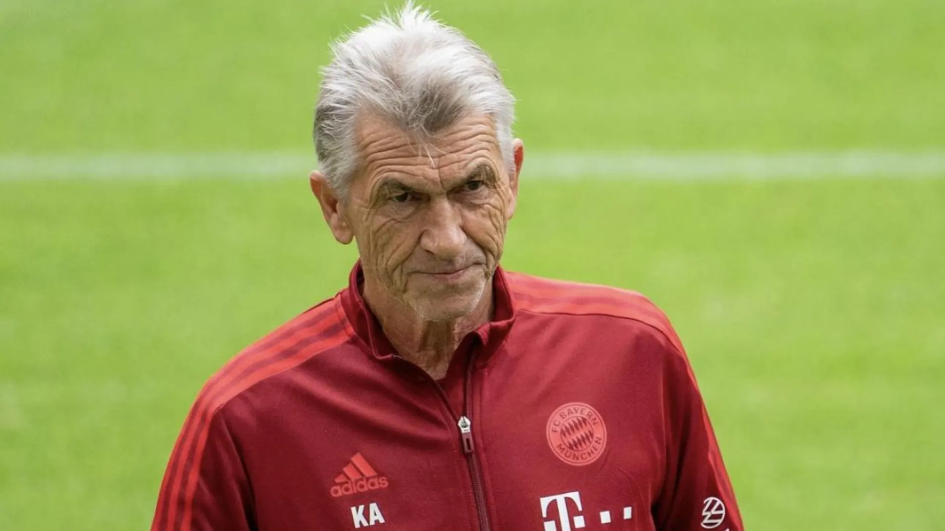Klaus Augenthaler, en un de entrenamiento con el equipo de leyendas del Bayern