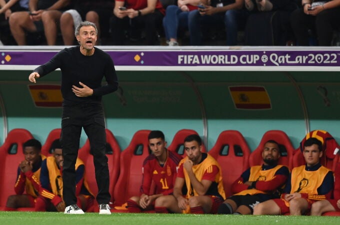 Luis Enrique, en el España vs Alemania del Mundial de Qatar 2022