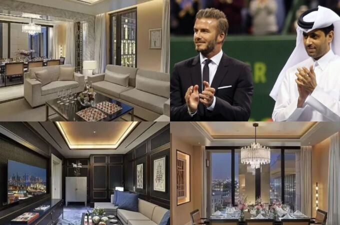David Beckham obligado a huir de su luejoso hotel en Qatar