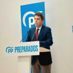 El presidente del PP de la Comunidad Valenciana, Carlos Mazón