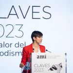 La ministra de Política Territorial y Portavoz del Gobierno, Isabel Rodríguez, inaugura el evento ‘Claves 2023’ que organiza la Asociación de Medios de Información (AMI), en el Beatriz Madrid Auditorio