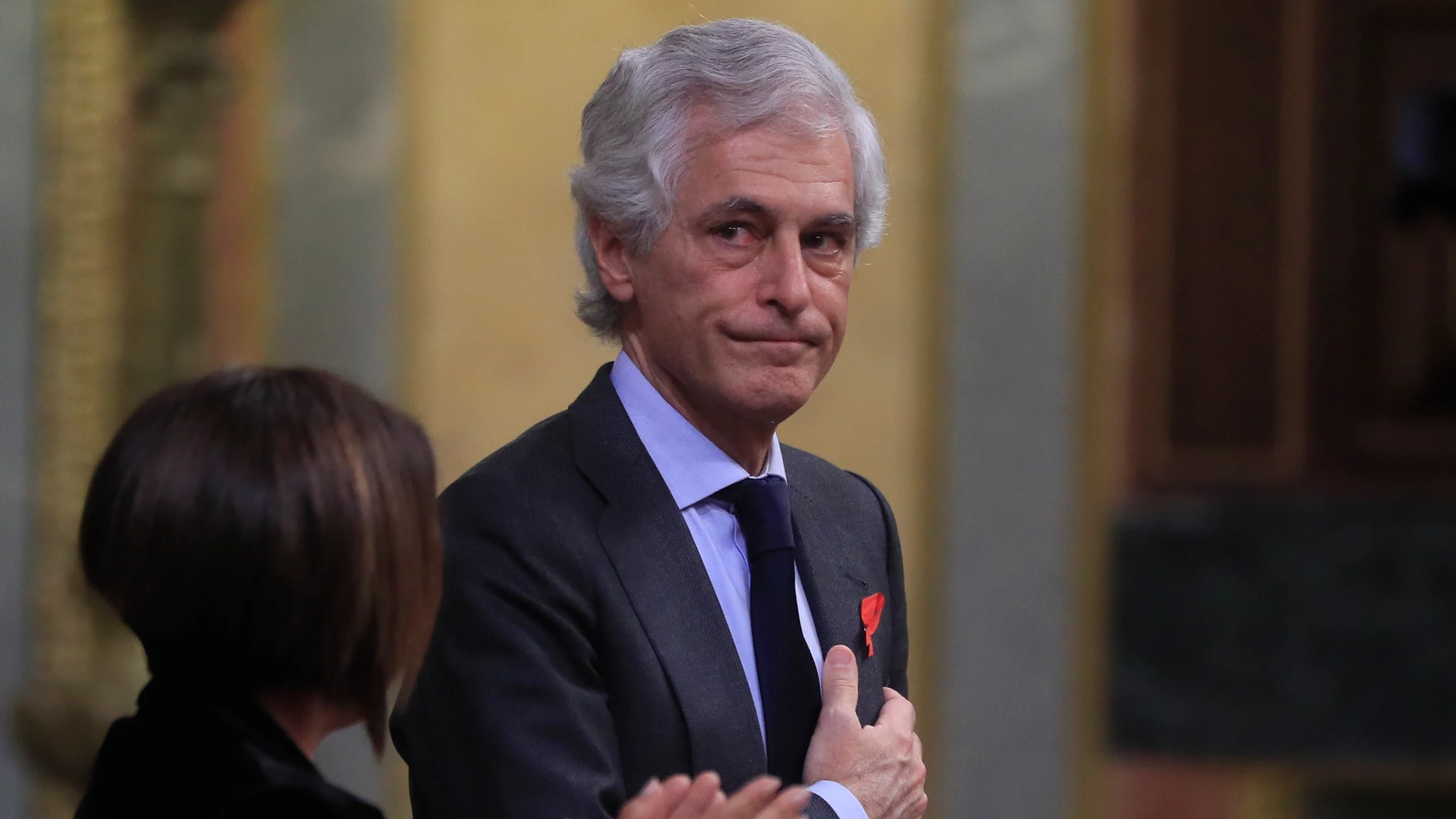 El secretario cuarto de la Mesa del Congreso de los Diputados, Adolfo Suárez Illana, durante el pleno celebrado este jueves, en el Congreso de los Diputados en Madrid.