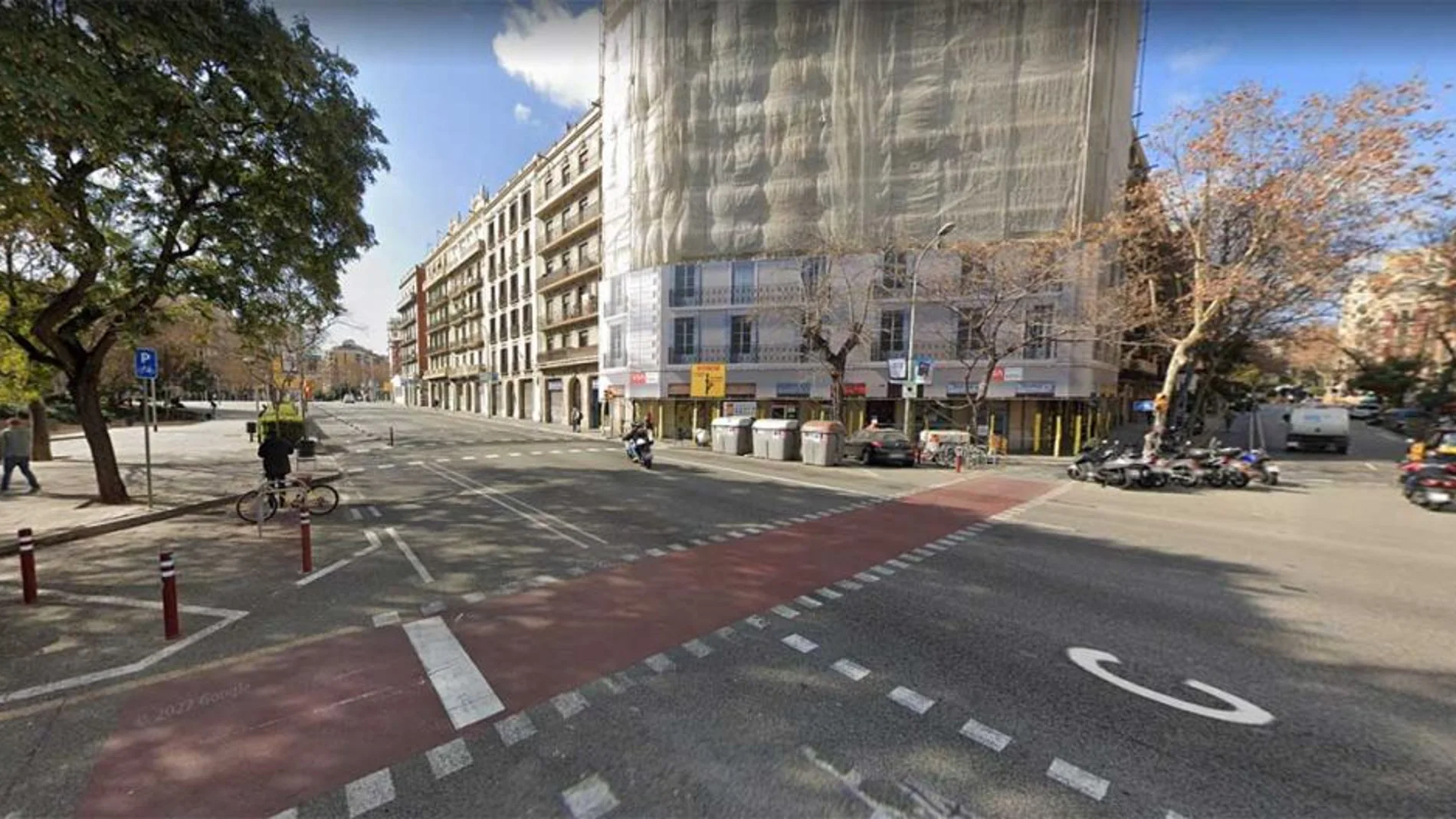 La confluencia entre las calles Marina y Aragón