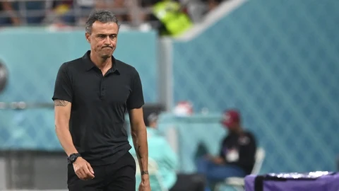 Luis Enrique, durante el partido ante Japón