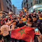 Aficionados marroquíes en las calles de El Ejido