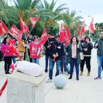 Trabajadores del sector calzado se han unido a la huelga esta mañana