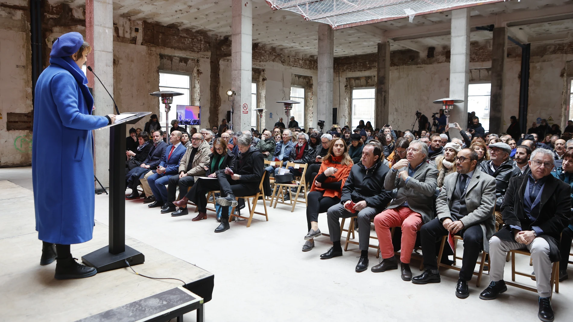 Presentación del futuro Centro Nacional de Fotografía en el Banco de España con la presencia de la delegada de Gobierno, Virginia Barcones; la subdirectora General de Museos, Mercedes Roldan; el alcalde de Soria, Carlos Martínez y la comisaria Sandra Maunac