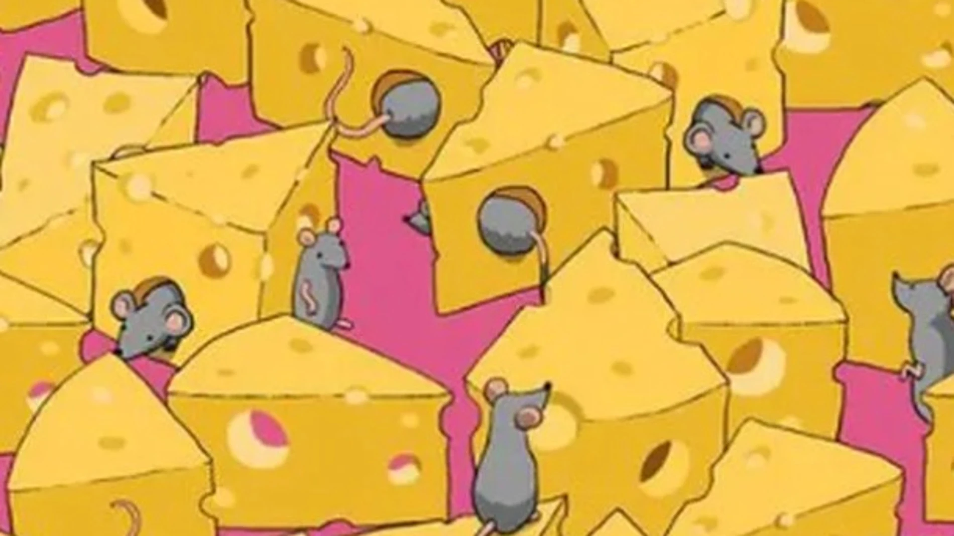 Encuentra el dado que se esconde entre tantos quesos y entre tantos ratones | Fuente: lanación.com.ar
