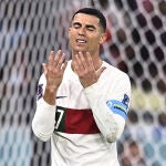 Cristiano Ronaldo tras una ocasión fallada