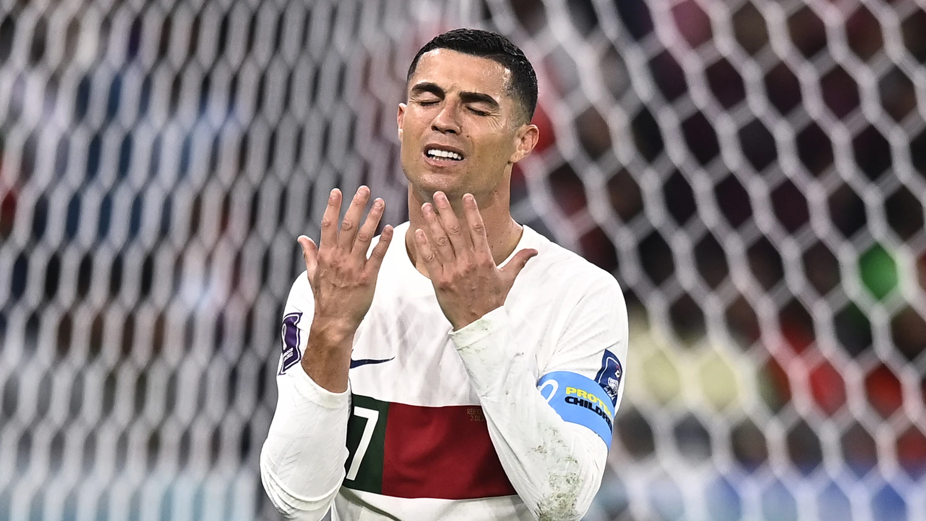 Cristiano Ronaldo tras una ocasión fallada