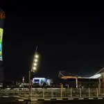La &quot;Torre Aspire&quot;, la estructura más grande de Doha con 318 metros de altura, proyectó imágenes en apoyo a Pelé