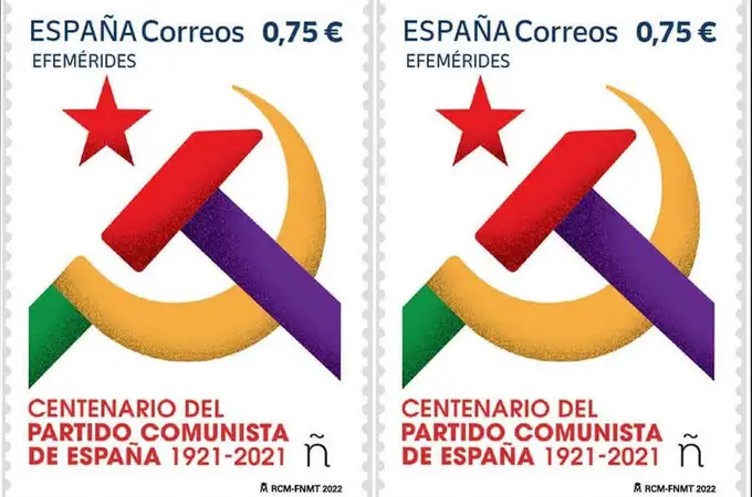 Correos aumenta a 435.000 ejemplares la tirada del polémico sello del PCE