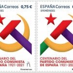 Sello conmemorativo del centenario del Partido Comunista de España